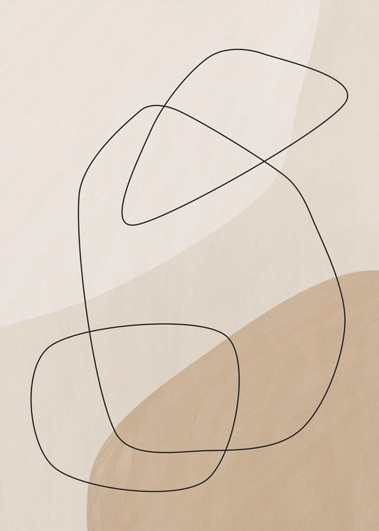 Grafische vormen en lijnen poster | Poster