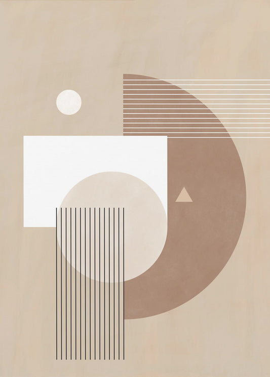 Neutrale halve cirkels poster | Poster