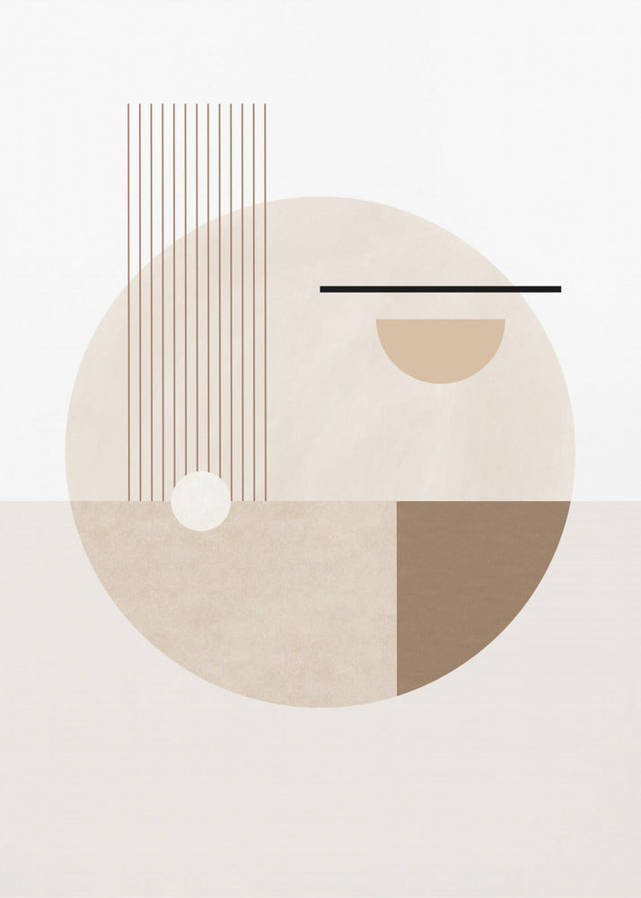 Neutrale halve cirkels poster | Poster