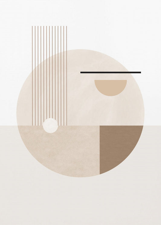Neutrale halve cirkels poster | Poster