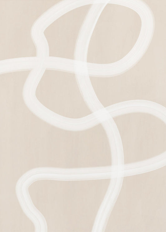 Witte penseelstreek poster | Canvas