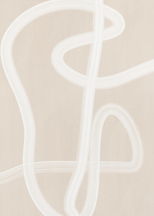 Witte penseelstreek poster | Poster