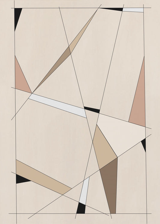 Geometrische beige kunst | Poster