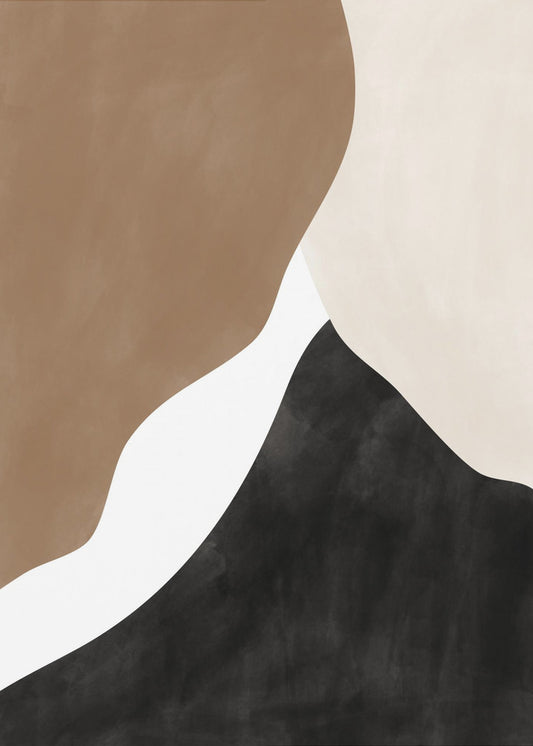 Abstracte beige en bruine kunst | Canvas