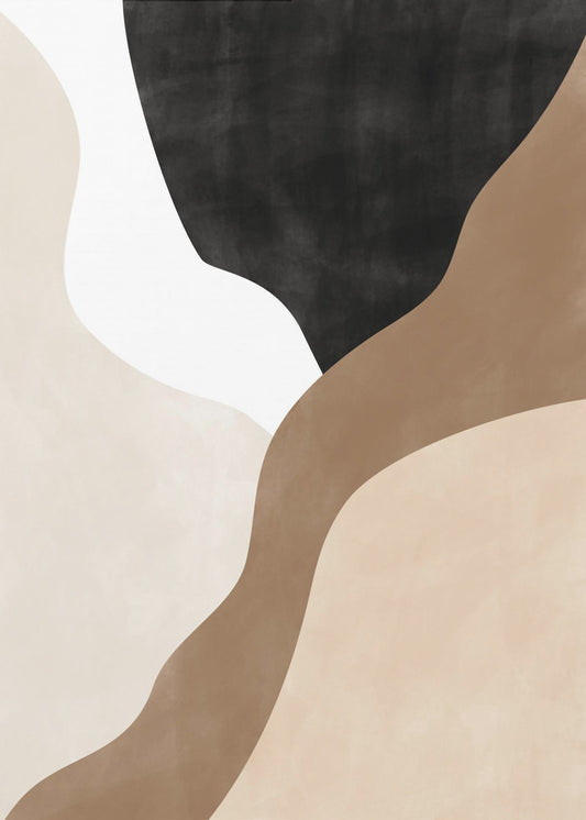 Abstracte beige en bruine kunst | Canvas