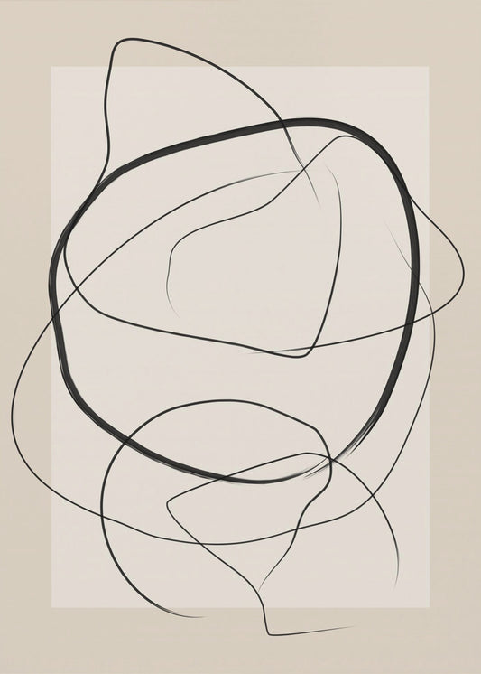 Zachte abstracte lijnen kunst | Canvas