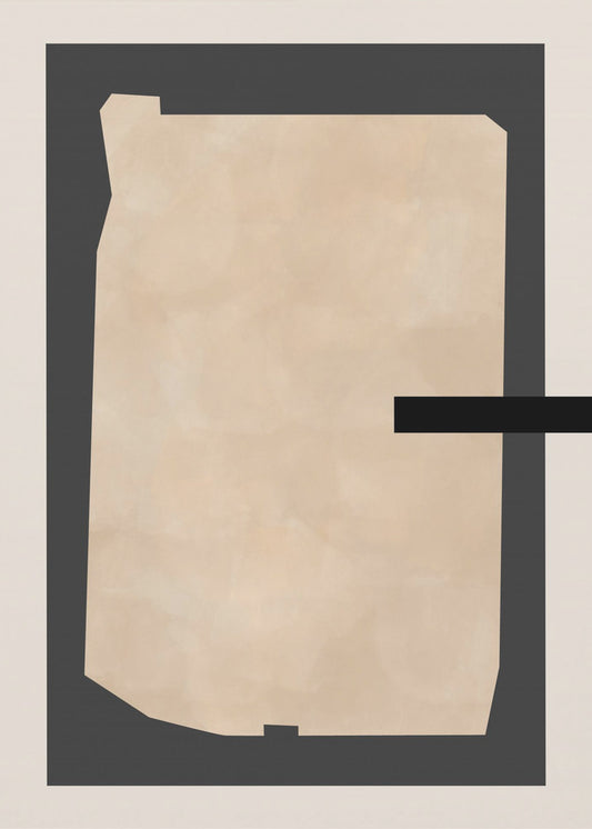 Abstract beige schilderij | Canvas
