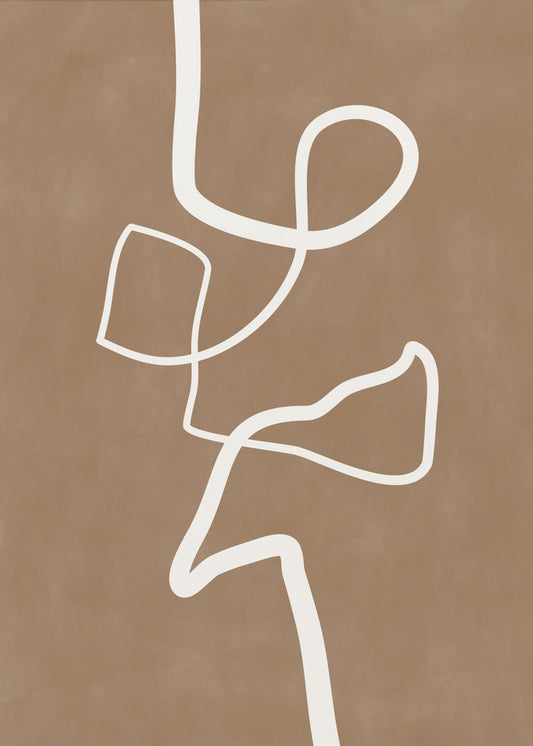 Witte enkele lijnkunstwerk | Canvas