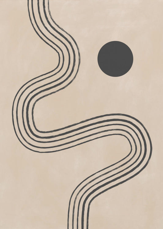 Krommen en bol | Canvas