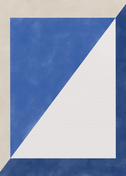 Blauw Geometrisch Spel | Canvas