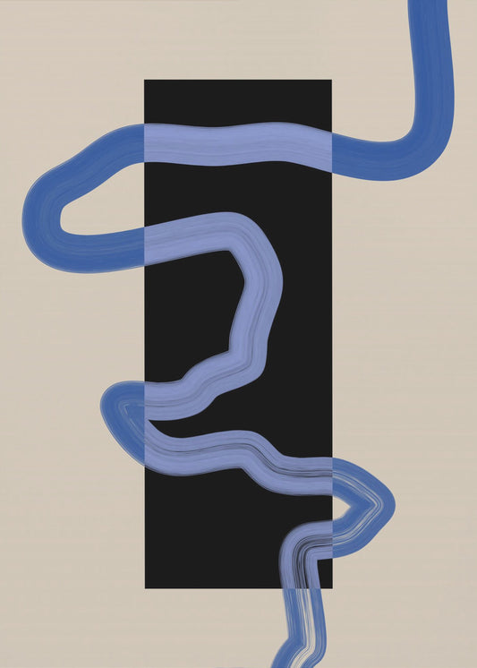 Blauwe padstroom | Canvas