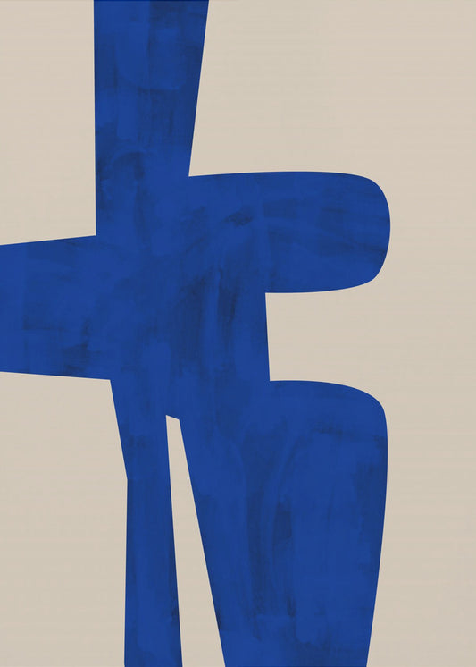 Blauwe Harmonie Vorm | Canvas