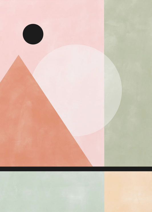 Geometrische vormen in pasteltinten | Canvas