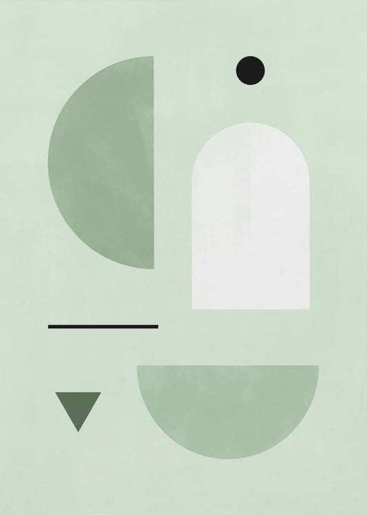 Rustgevend pastelkleurenpalet | Poster