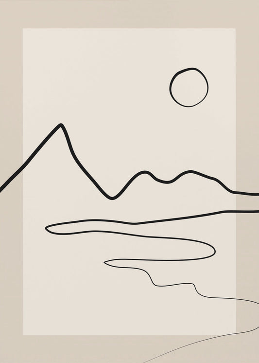Minimalistische Horizon | Canvas