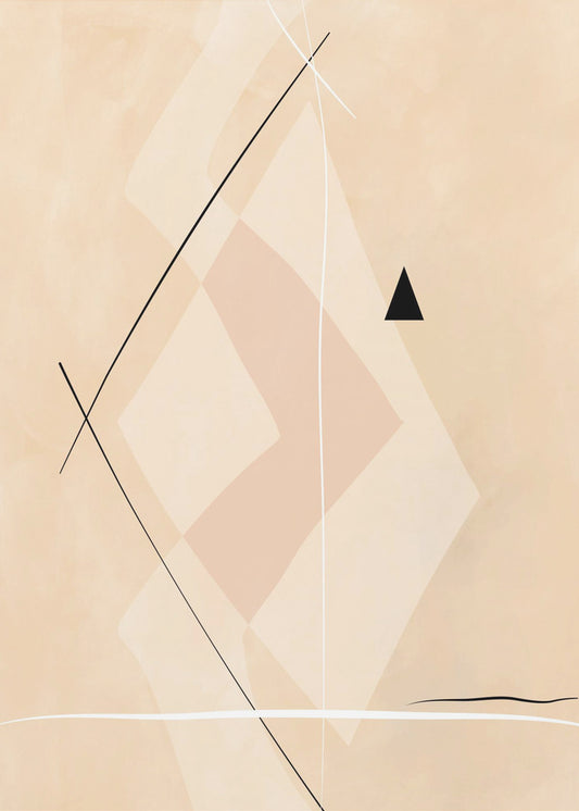 Geometrische vormen en kruisende lijnen | Canvas