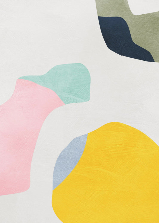 Pastel Minimale vormen | Canvas
