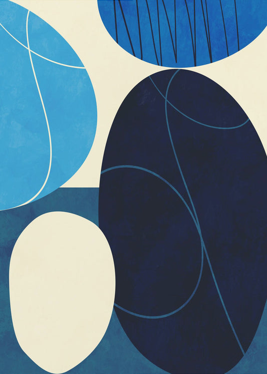 Vormen Spelen3 3blauw | Canvas