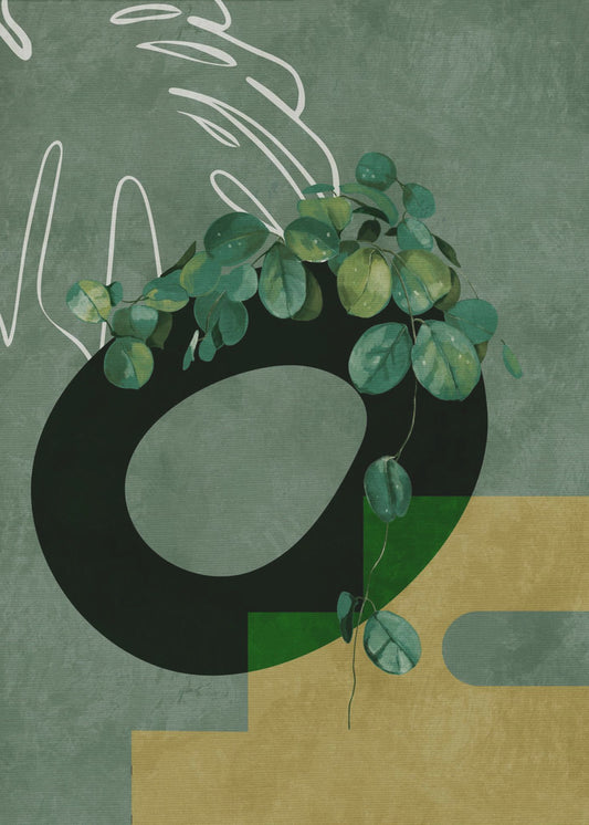 Bladeren Meer 4 Groen | Canvas