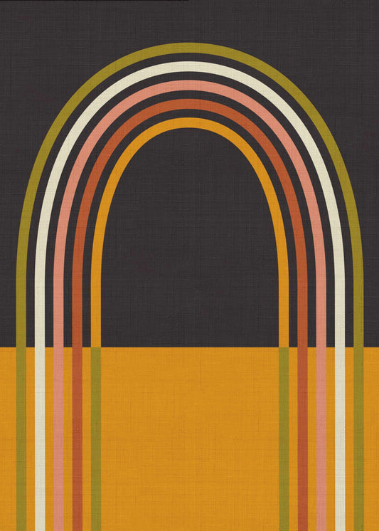 Geo Shapes Herfst 21 Regenboogboog | Canvas