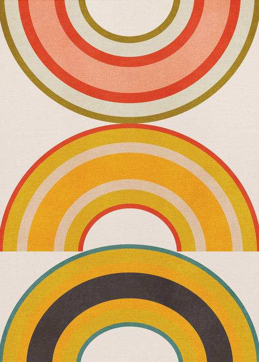 Regenboogzonnen 6 | Canvas