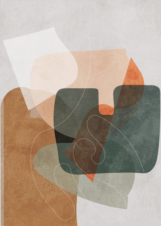 Natuurvriendelijke Terracotta 4 Aquarel Kopie | Poster