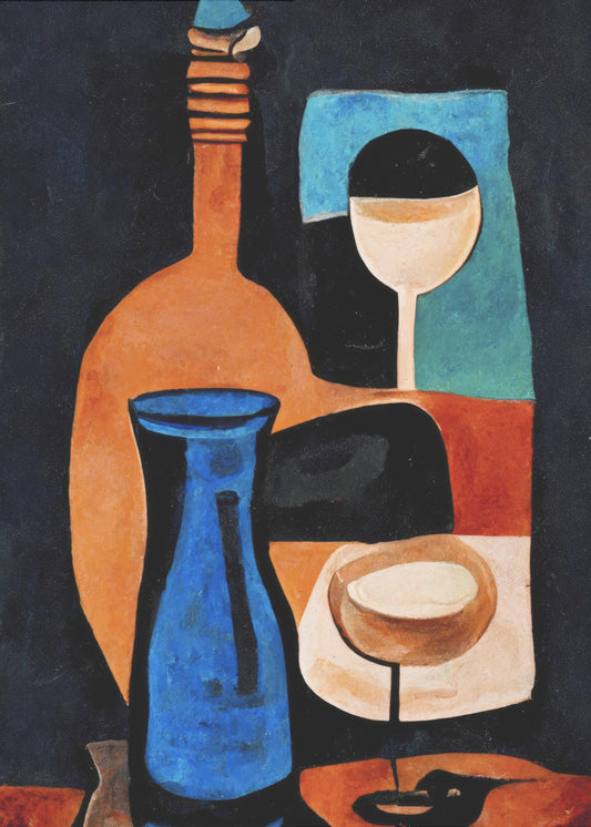 Stilleven met wijn | Canvas