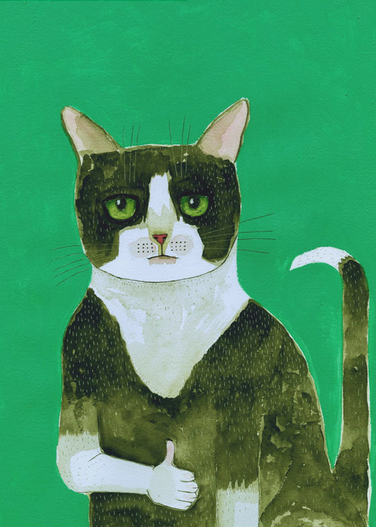 Tuxedo Cat Duimen Omhoog | Poster