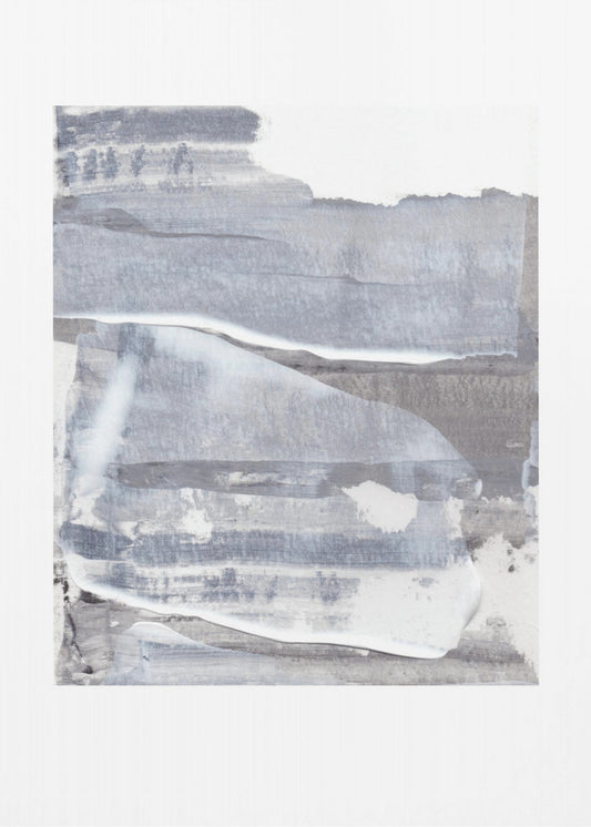 Gray and White Brushstrokes | Canvas
