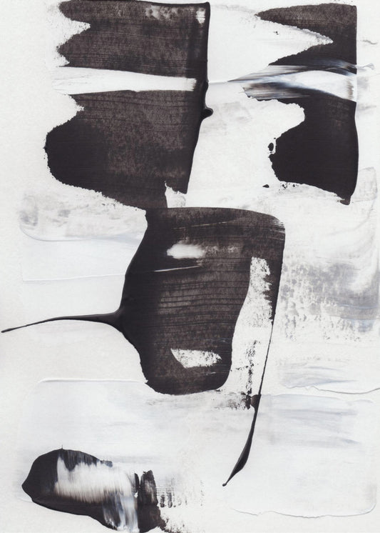 Expressive Monochrome Brushstrokes | Canvas