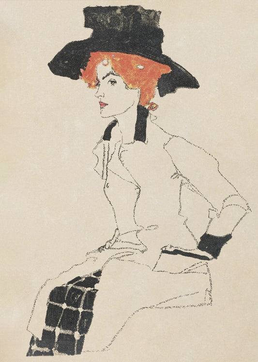 Portret van een vrouw 1910 | Canvas