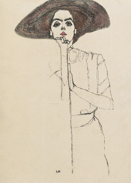 Portret van een vrouw 1910 | Canvas