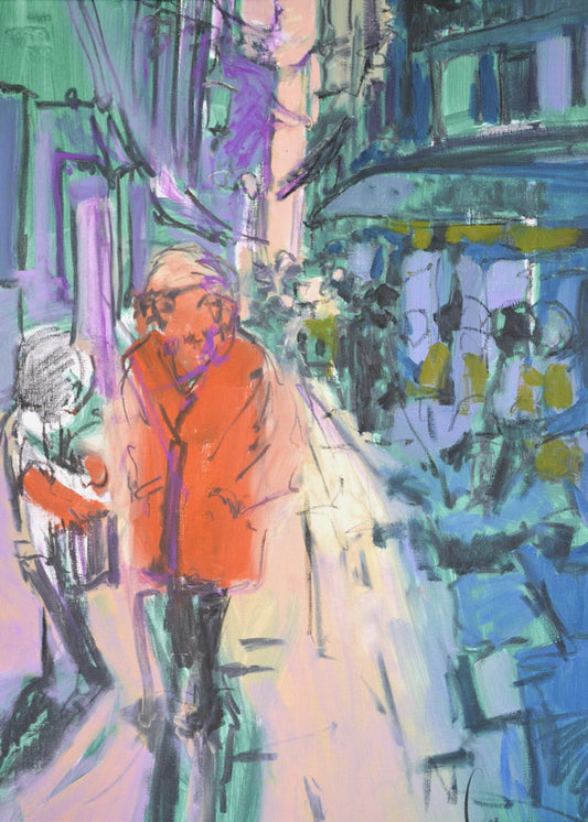 Levendige Straatwandeling | Poster