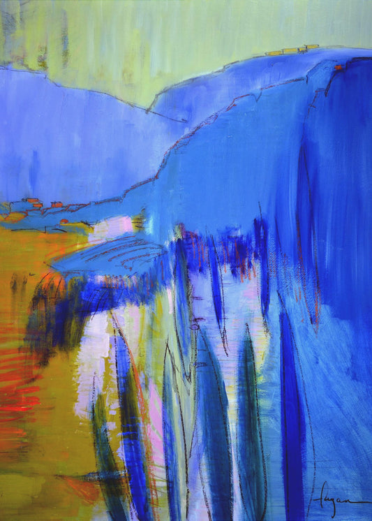 Blauwe Cascade Dromen | Poster