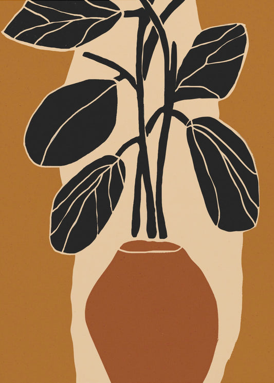Vet bladsilhouet | Canvas