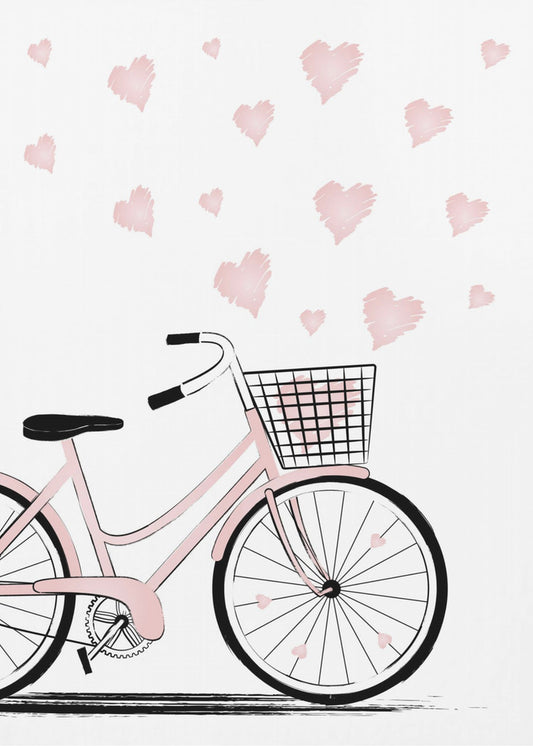 Bike with Hearts | Canvas