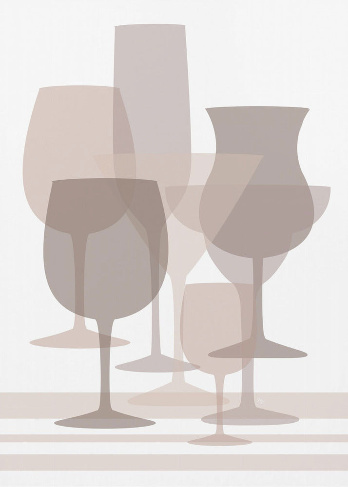 Gelaagde glasharmonie | Poster