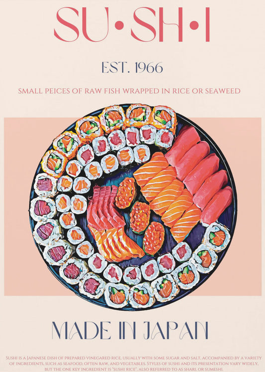 Kleurrijke sushi-lekkernij | Poster