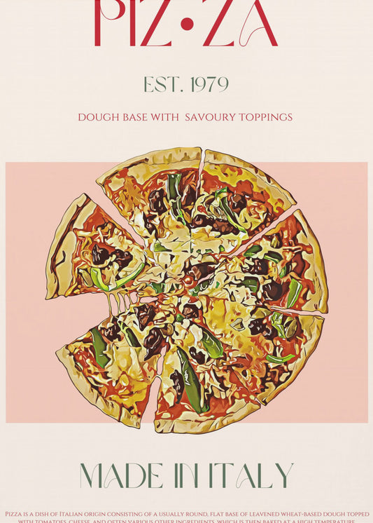 Stuk Italiaanse pizza | Poster