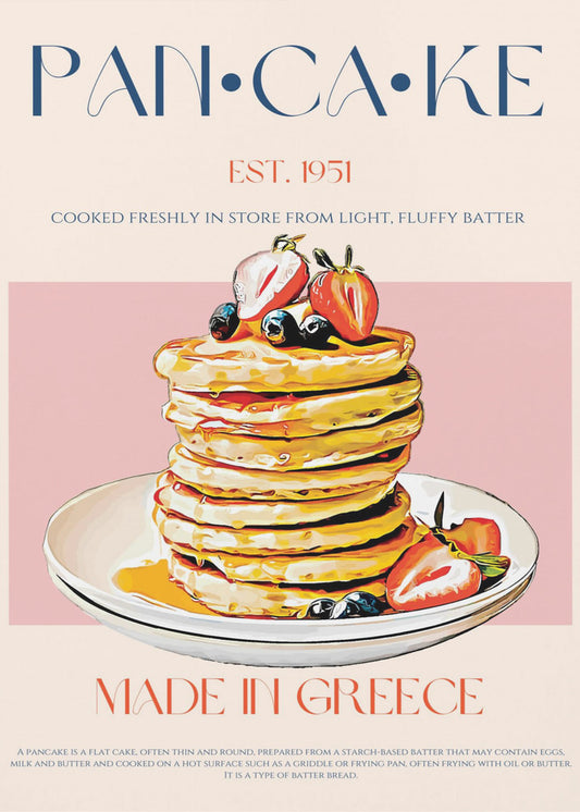 Luchtige Griekse pannenkoeken | Poster