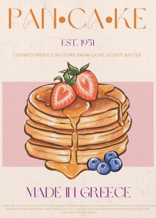 Luchtige Griekse pannenkoeken | Poster