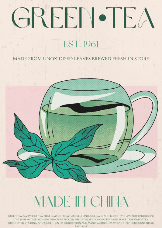 Groene thee oorsprong | Poster