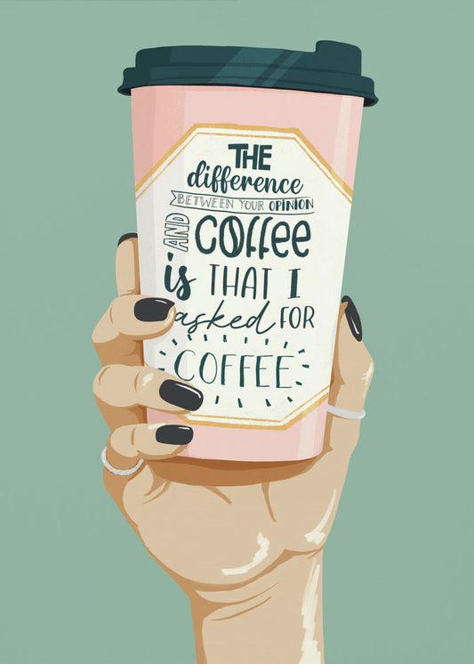 Gevraagd om koffie | Poster