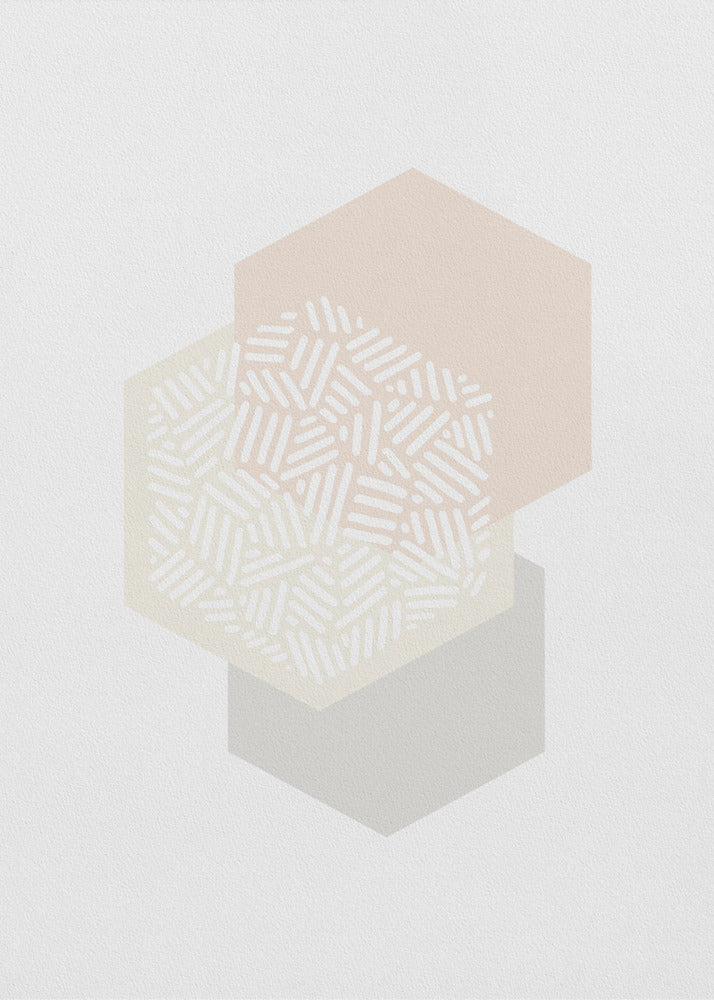 Geometrische gedempte kleuren I | Canvas