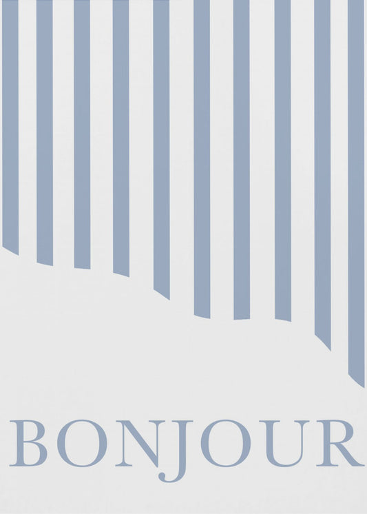 Bonjour Strepen | Canvas
