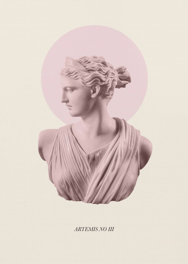Roze Artemis met Halo | Poster
