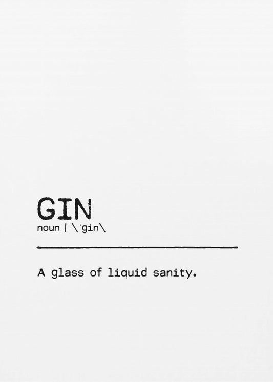 Quote Gin Sanity | Canvas