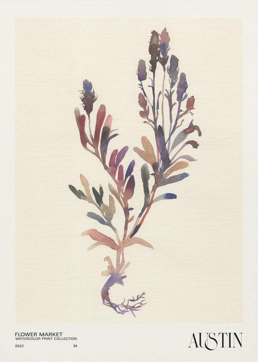 Collectie aquarelprints. Bloemenmarkt - Austin | Canvas