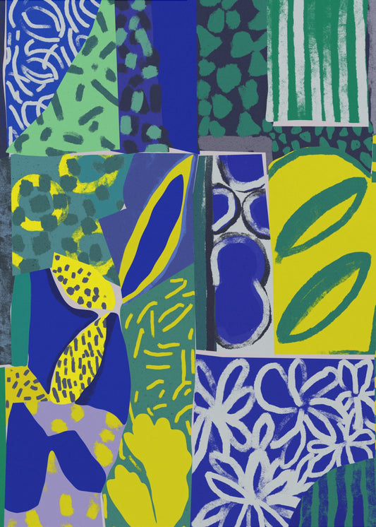 Levendig patchwork | Canvas