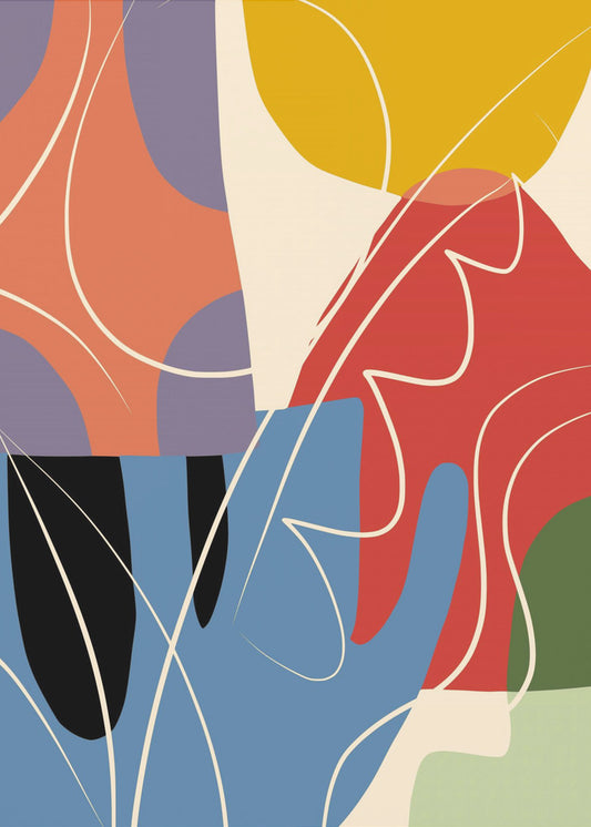 Abstracte kleurencollage | Canvas
